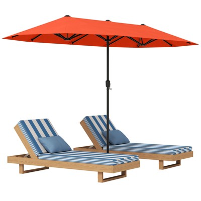 Tangkula 13 FT Double-sided Patio Umbrella Outdoor Large Twin Size Umbrella