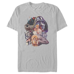 Men's Star Wars: A New Hope Old-School Character Collage T-Shirt - 1 of 4