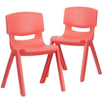 Flash Furniture 2 Pack Plastic Stackable School Chair with 13.25" Seat Height