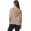 Rekucci Soft Stretch Cropped Loungewear Hoodie for Women - 3 of 4