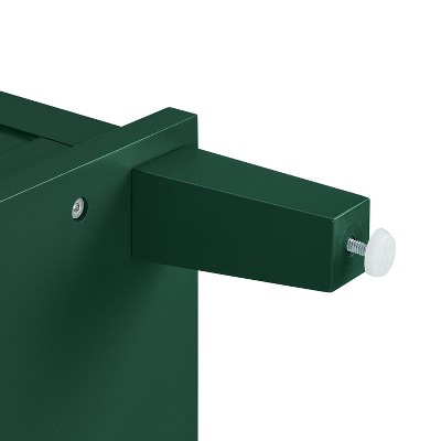 Emerald and Natural Wood Drop Leaf Kitchen Island