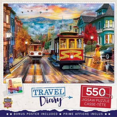 MasterPieces Travel Diary Puzzles Collection - San Francisco Rise 550 Piece Jigsaw Puzzle