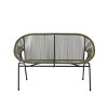 3-Piece Wicker Patio Conversation Set with 2 Arm Chairs and Loveseat, Outdoor Furniture for Balcony or Small Space – The Pop Home - 4 of 4