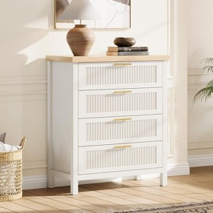 Coucheta 31.5 '' Wide 4-Drawer Dresser for Bedroom, Engineered Wood Storage Chest with Smooth Gliding Drawers, Clothes Organizer - 1 of 4