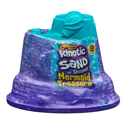 Kinetic Sand, Mermaid Palace Playset, Over 2lbs of Shimmer Play Sand (Neon  Purple, Shimmer Teal, and Beach Sand), Reusable Folding Sandbox and Tools