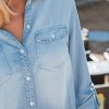 Women's Faded Denim Collared Shirt Dress - Cupshe - 2 of 4