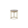 16" Marble Nesting Coffee Table Set of 2 with Golden Metal Legs, Space-Saving Modern Design for Living Room or Apartment - 2 of 4