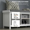 Resenkos Storage Ottoman Bench,Shoe Storage Bench with Cushioned Seat, Entryway Bench Seat with 2 Drawers and Adjustable Shelf White - 4 of 4