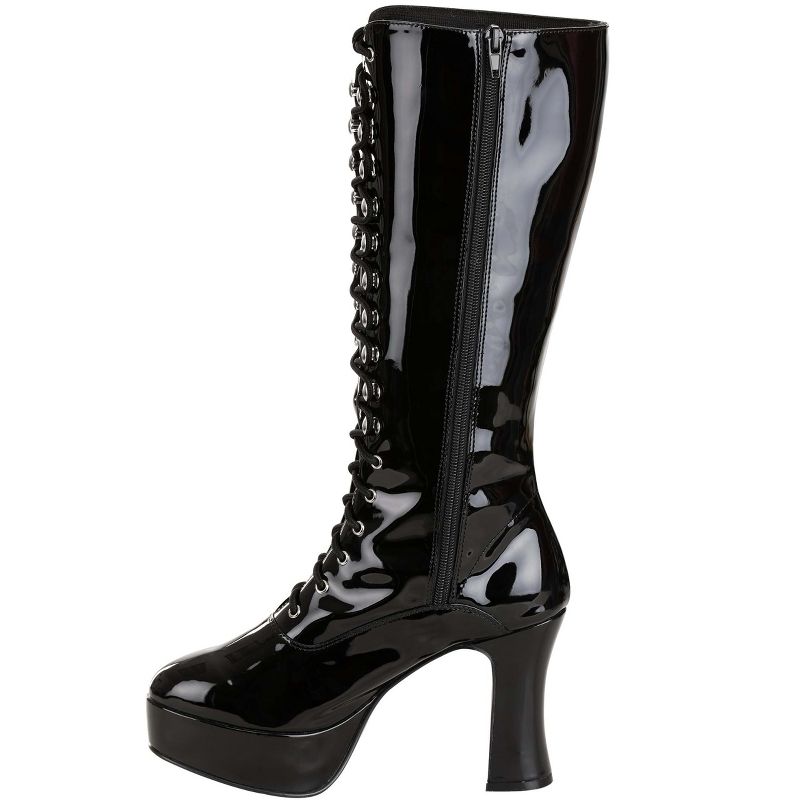 HalloweenCostumes.com Women's Black Faux Leather Knee High Boots, 3 of 5