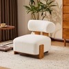 ORRD 27.5" Modern Lounge Chair, Solid Wood Frame Accent Chair with Rolled Backrest & Plush Upholstery for Living Room, Bedroom, Office - 2 of 4