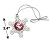 Santa Clara University Primary Logo Metal Snowflake Christmas Tree Holiday Ornament - 3 of 3