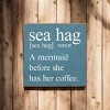 Slickblue Funny Mermaid Wood Sign, Routed Slot for Hanging, Wall or Shelf Decor, Rustic Look, 7x7 Size, Color Options - 3 of 3