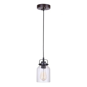 Craftmade Lighting Foxwood 1 - Light Pendant in  Flat Black/Dark Teak - 1 of 1