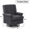 COZONY Swivel Rocker Glider Chair, Upholstered Manual Glider with 360° Rotation - 2 of 4