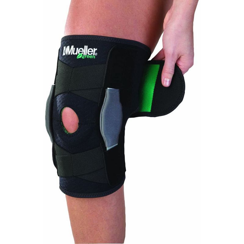 Mueller Green Adjustable Hinged Knee Brace - Black, 1 of 3