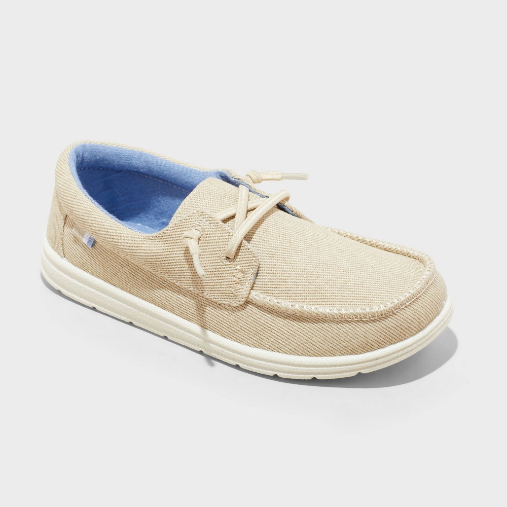 Kids' Briar Slip-On Sneakers - Cat & Jack™ Tan 13: Elastic Laces, Canvas, Low Top, Medium Width
