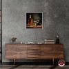 Notoriart Whiskey and Vintage Hat Bar Cart Art For Men Framed - 2 of 4