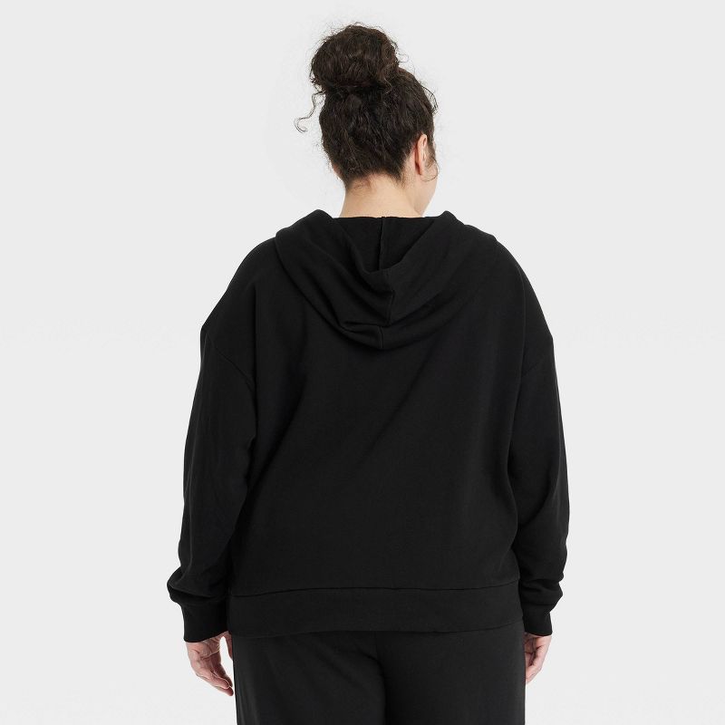 Women's Fleece Zip-Up Hoodie Sweatshirt - Colsie™, 3 of 7