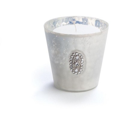 Napa Home & Garden 4" Glamour Time Hayworth Platinum Silver Glass Jeweled Votive Candleholder