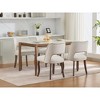 Kumasinova Wooden Dining Chairs Set of 2,Farmhouse Upholstered Side Chairs with Curved Backrest,Solid Wood Legs,Chairs for Kitchen,Dining Room - 2 of 4