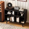 Record Player Stand with Vinyl Storage, 39.5in Large Vinyl Record Holder Player Cabinet Wood Turntable Stand Up to 350 Albums with Charging Station - 3 of 4
