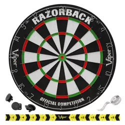 Dry Erase Scoreboard & Out-Chart in Multiple Stain Options Viper Metropolitan Solid Wood Cabinet & Sisal/Bristle Dartboard Ready-to-Play Bundle with Steel-Tip Darts Integrated Storage 
