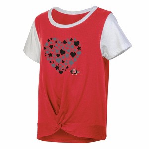NCAA San Diego State Aztecs Girls' White Tie T-Shirt - 1 of 3