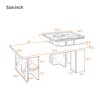 JUJABU Farmhouse Style Set of 2 Rectangular Nesting Coffee Tables with Wood Finish, for Living Room - 4 of 4