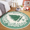 Christmas Area Rugs, Washable Non-Slip Christmas Tree Holly Sketch Carpet, Soft Low Pile Foldable Stain Resistant for Bedroom, Home - 2 of 4