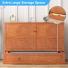 Mjkone Queen Murphy Bed Cabinet with Built-in Charging Station and Drawer,Trifold Mattress, Modern Murphy Cube Chest Bed - 4 of 4