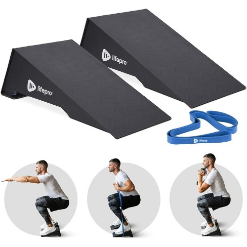 Lifepro Squat Wedge Set With Included Resistance Band - Use As