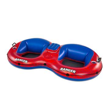 WOW Inflatable Ranger River 2-Person Tube - Blue/Red