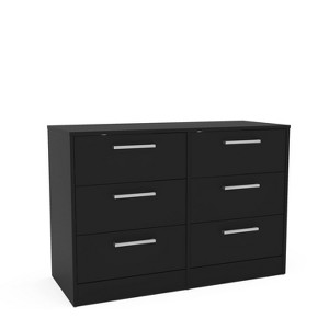 Polifurniture Juliette 6 Drawer Dresser Black - 1 of 4