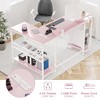 49" L Shaped Desk with Power Outlet & LED Lights, Reversible Corner Computer Desk with Storage Shelves & Monitor Stand - 2 of 4