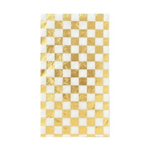 Jollity & Co. - Check It! Gold Clash Guest Napkins - Pack of 16 Paper Napkins - 1 of 3