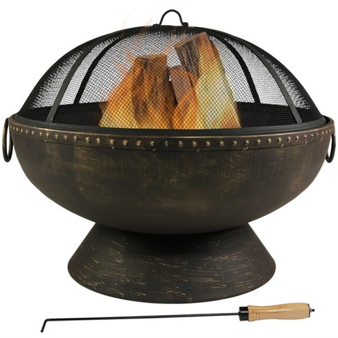 Large Outdoor 30 Wood Burning Fire Pit Bowl Round Sunnydaze