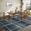 9*12FT Washable Rug, Modern Non-Slip Geometric for Hallway, Kitchen, Low Pile Non-Shed Floor Carpet for Laundry & Bathroom, Foldable  Mat Black Grey - 2 of 4