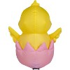 Gemmy Airdorable Airblown Inflatable Easter Hatching Chick, 1.5 ft Tall, Yellow - 3 of 4