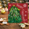 Christmas Signs, Merry Christmas Wooden Sign Decor, Christmas Tree Wooden Block Sign, Indoor Christmas Decor for Table Shelf 5 x 5 Inch - 2 of 4