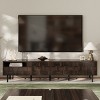 ChicFurnit TV Stands and Consoles Entertainment Center with Storage Cabinets and Open Shelf Media Console for Living Room, Brown, 78.7"*15.6"*17.7" - 2 of 4