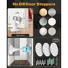 DOMETOUR Magnetic Door Stopper 3 Pcs, Stainless Steel Heavy Duty Door Holder with Double Sided Tape, Wall/Floor Mount - 4 of 4