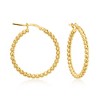 Ross-Simons Italian 18kt Gold Over Sterling Beaded Hoop Earrings With Removable 3-5mm Cultured Baroque Pearl Drops - 3 of 4