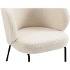 Nordlys White Bouclé Lounge Chair Modern Design Style Upholstery Living Room - 3 of 4