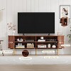 TV Stand, Modern TV Console Table with Storage Compartment and Sliding Door, Gaming Entertainment Center, for Living Room, Bedroom, Office - 4 of 4