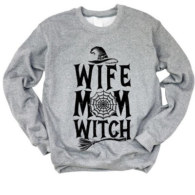 Simply Sage Market Women's Graphic Sweatshirt Wife. Mom. Witch.