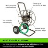 Yard Butler Hose Reel Cart with Wheels - Heavy Duty 200 Foot Metal Hose Reel - Suitable for Gardens, Lawns and Outdoor - IHT-2EZ - 4 of 4