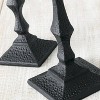Sullivans Set Of 2 Pillar Iron Candle Holders 14.5"H & 12"H Black - 3 of 4