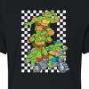Women's - Teenage Mutant Ninja Turtles - Checker Graphic Cropped Graphic T-Shirt - 2 of 4