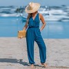 Women's Chic Sleeveless Jumpsuit for Beach Getaways - Cupshe - 3 of 4