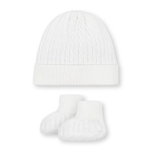 Hope & Henry Baby  Sweater Beanie and Bootie 2-Piece Set, Infant - 1 of 4